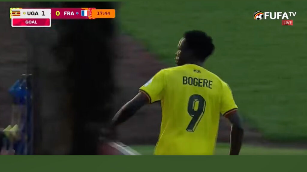 Uganda Cubs Take Early Lead Against France.n a thrilling match at the U17 World Cup, James Bogere opened the scoring for Uganda against France, sending the team ahead 1-0.